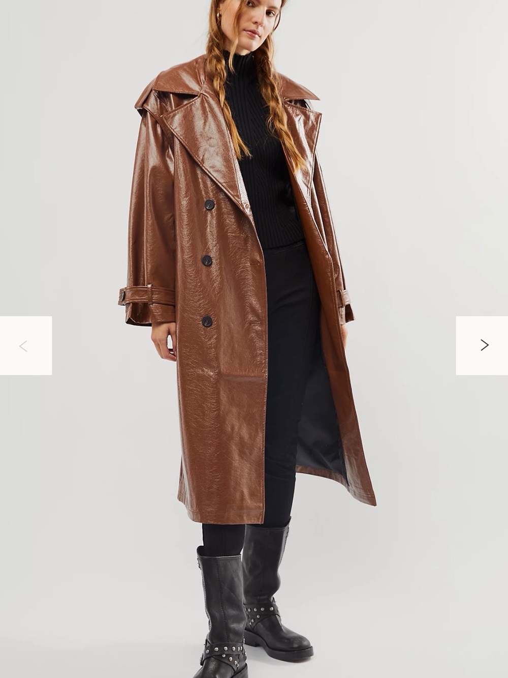 Apparis Isa Faux Leather Trench